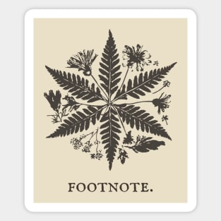 Botanical Asterisk Footnote for Scholars and Readers Magnet